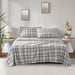 King Sheet Set - Gray Plaid - Simple Home Plus