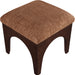 Lawson - Chenille Fabric Upholstered Ottoman - Walnut Base - Simple Home Plus