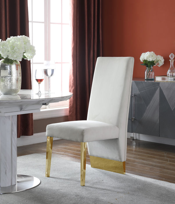 Porsha - Dining Chair with Gold Legs(Set of 2) - Simple Home Plus