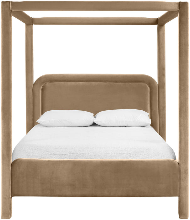 Salina - Velvet Upholstered Bed - Simple Home Plus