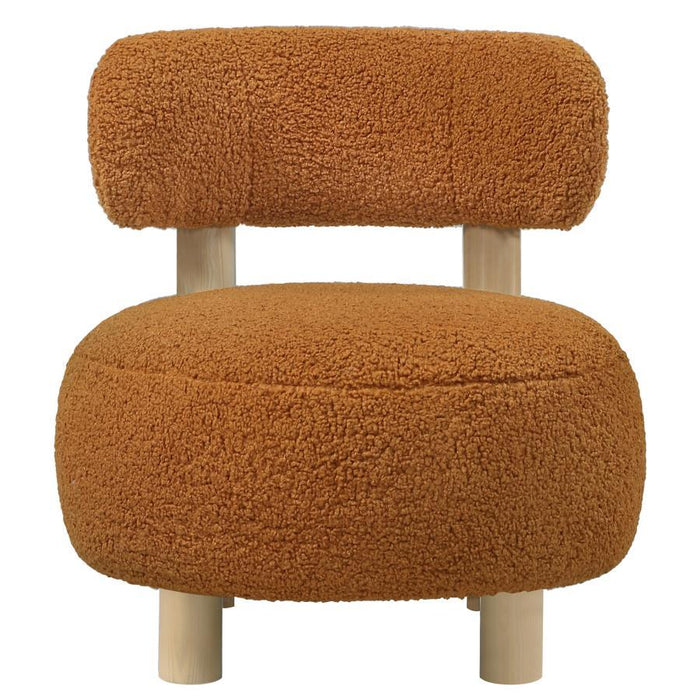 Zonie - Boucle Upholstered Barrel Back Accent Chair - Simple Home Plus