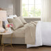 600 Thread Count - Queen Cooling Cotton Blend 4 Piece Sheet Set - Khaki - Simple Home Plus