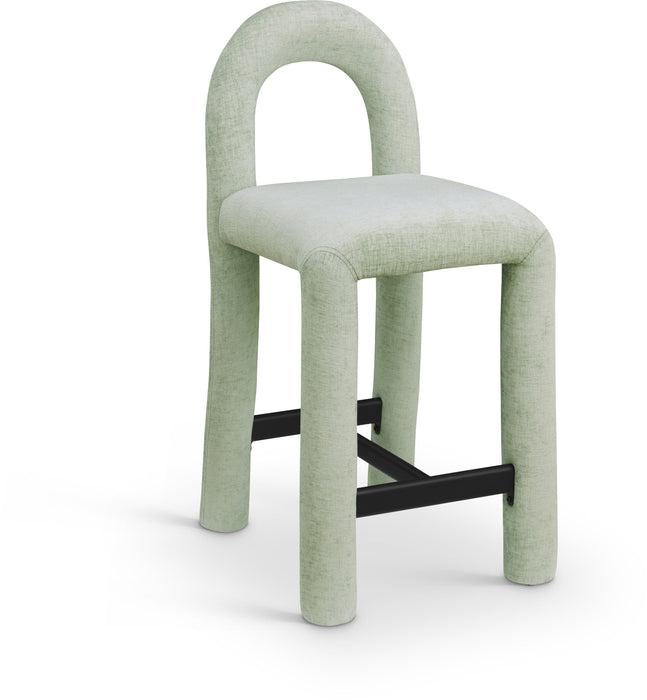 Amari - Chenille Fabric Stool - Simple Home Plus