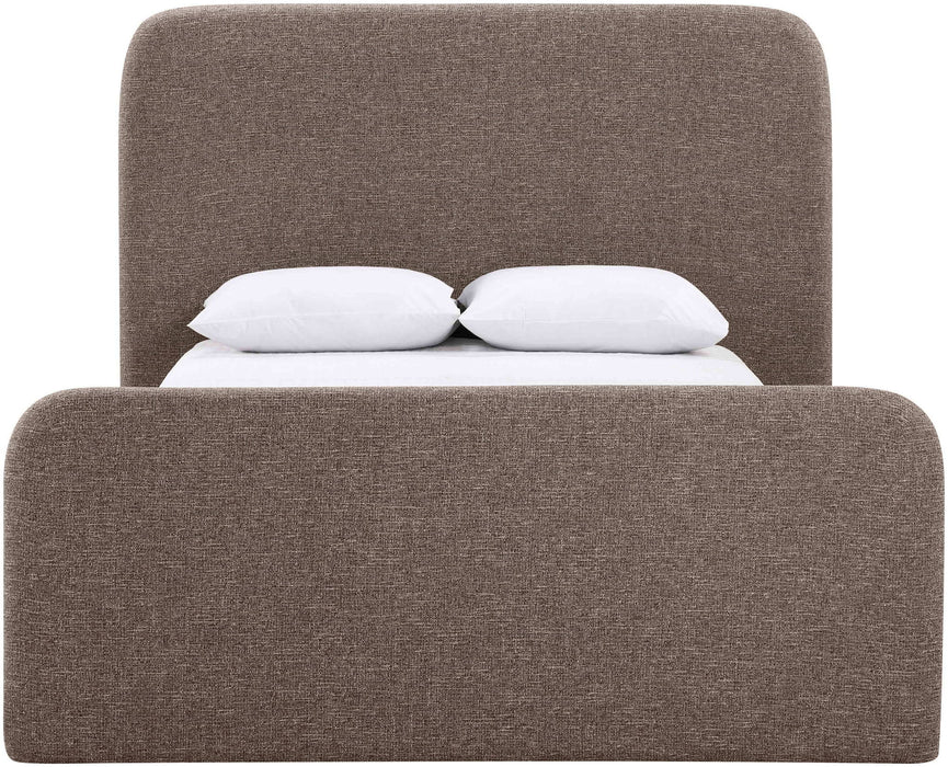 Fira - Linen Textured Fabric Upholstered Bed - Simple Home Plus