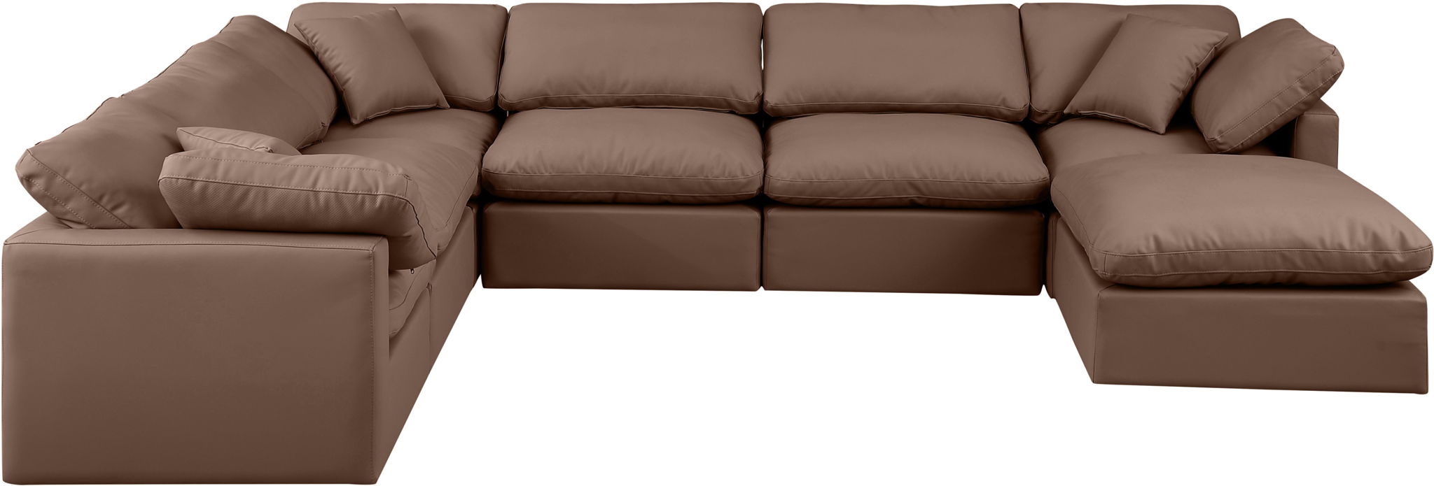 Indulge - Faux Leather 7 Piece Modular Sectional - Simple Home Plus