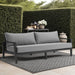 Cayman - Aluminum Outdoor Sofa - Black / Dark Gray - Simple Home Plus