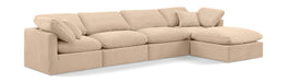 Indulge - Velvet 5 Piece Modular Sectional With Chaise - Simple Home Plus