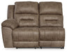 Ravenel - Laf Reclining Power Loveseat - Faux Leather - Fossil - Simple Home Plus