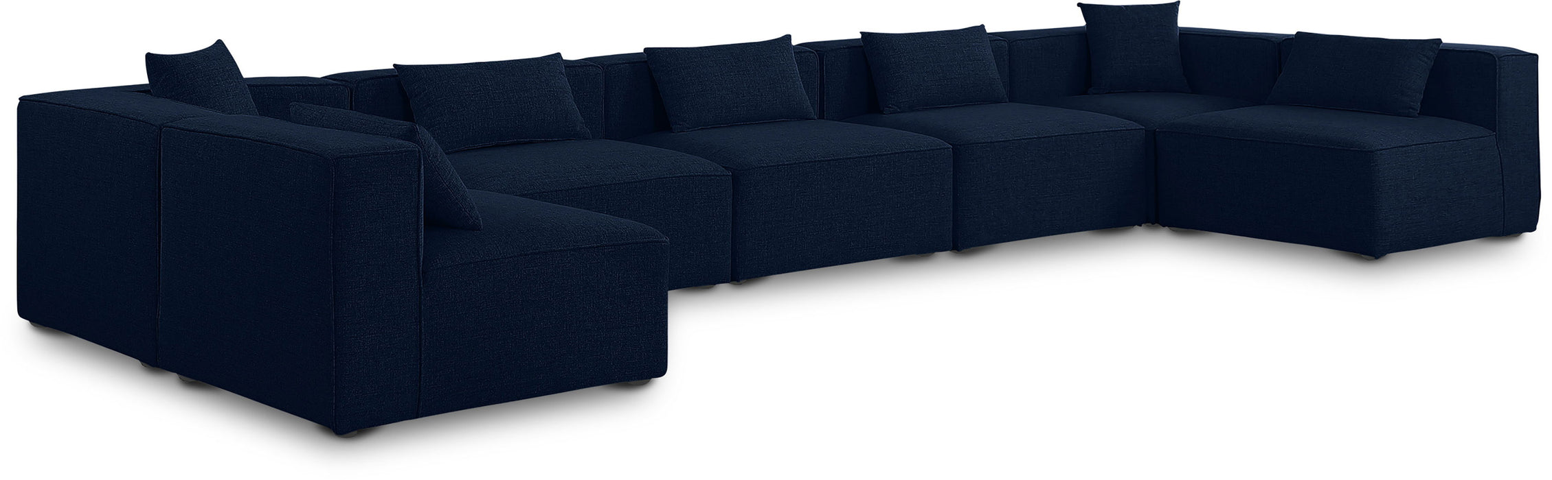 Cube - Linen 7 Piece Modular U-Shaped Sectional - Simple Home Plus