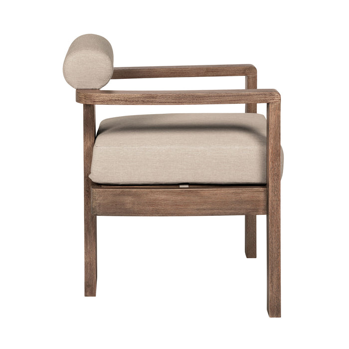 Relic - Outdoor Patio Dining Chair - Weathered Eucalyptus / Taupe - Simple Home Plus