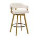 Callah - Contemporary Natural Wood Bar Height Kitchen Bar Stool - Simple Home Plus