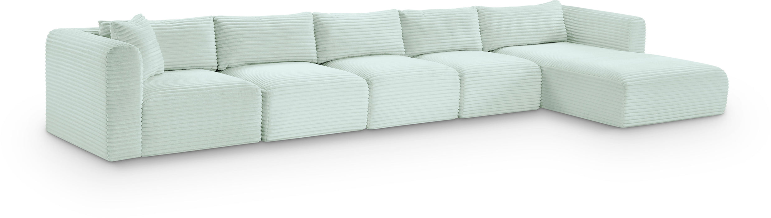 Shaggy - 5 Piece Modular Sectional With Chaise - Simple Home Plus