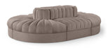 Rummi - Oval Velvet Performance Fabric Upholstered 6 Piece Modular Sectional - Simple Home Plus