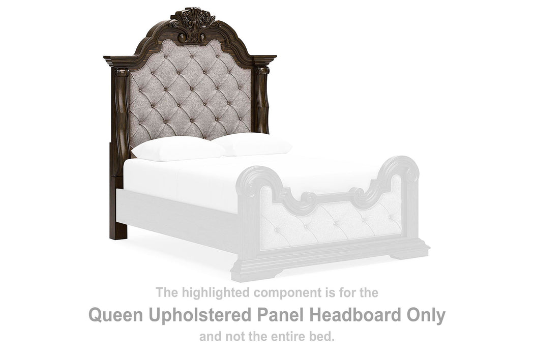 Maylee - Queen Upholstered Panel Headboard - Dark Brown - Simple Home Plus