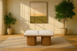 Pavilion - 4 Piece Modular Bench With Brown Base - Simple Home Plus