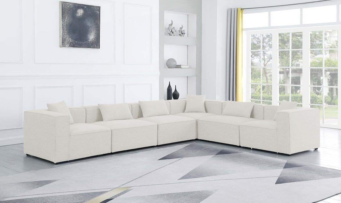 Cube - Linen 6 Piece Modular Corner Sectional - Simple Home Plus