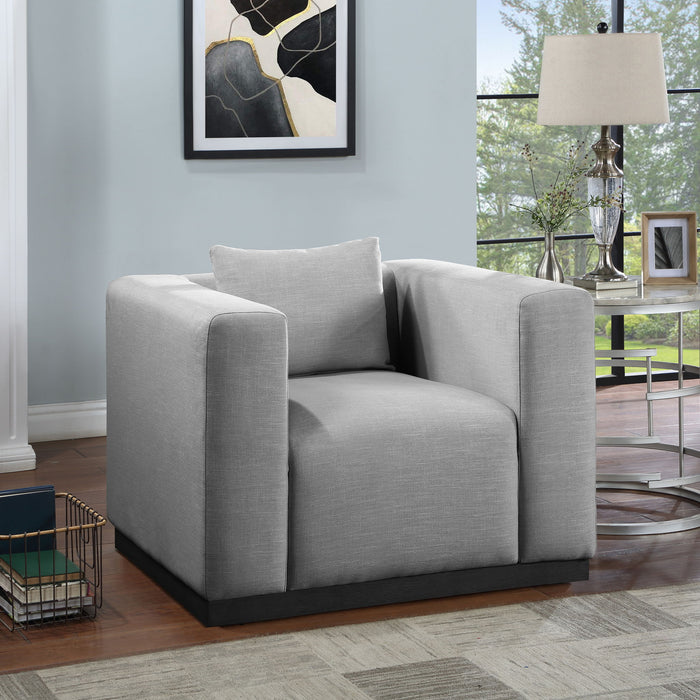 Alfie - Linen Textured Fabic Chair - Simple Home Plus