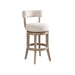 Mystic - Solid Wood Upholstered 30" Bar Height Swivel Barstool - Simple Home Plus