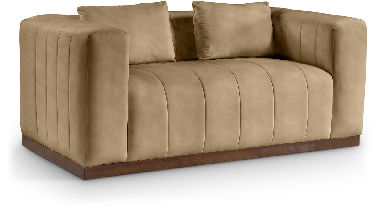Mallina - Loveseat - Tan - Simple Home Plus