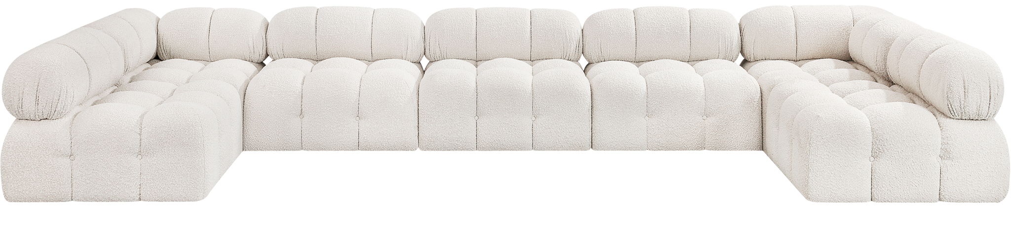 Ames - 7 Piece Boucle Fabric Modular Sectional - Simple Home Plus
