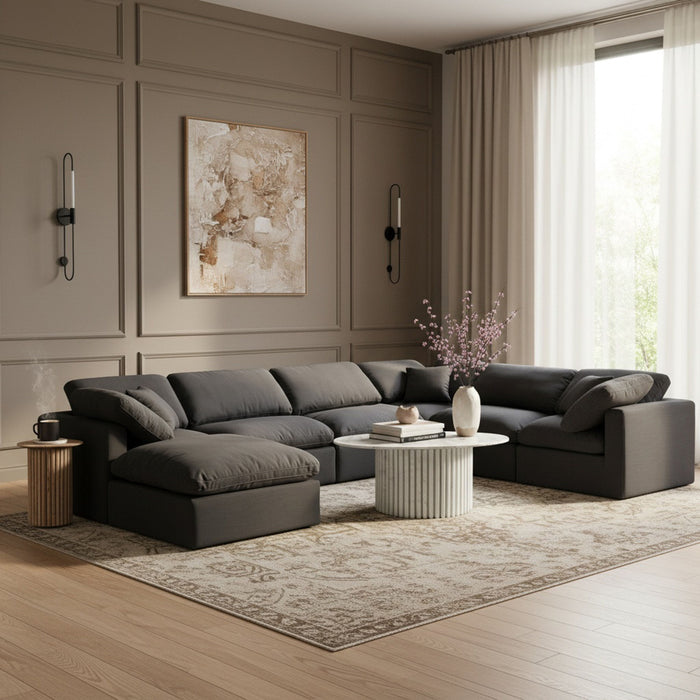 Indulge - Linen 7 Piece Modular Sectional - Simple Home Plus
