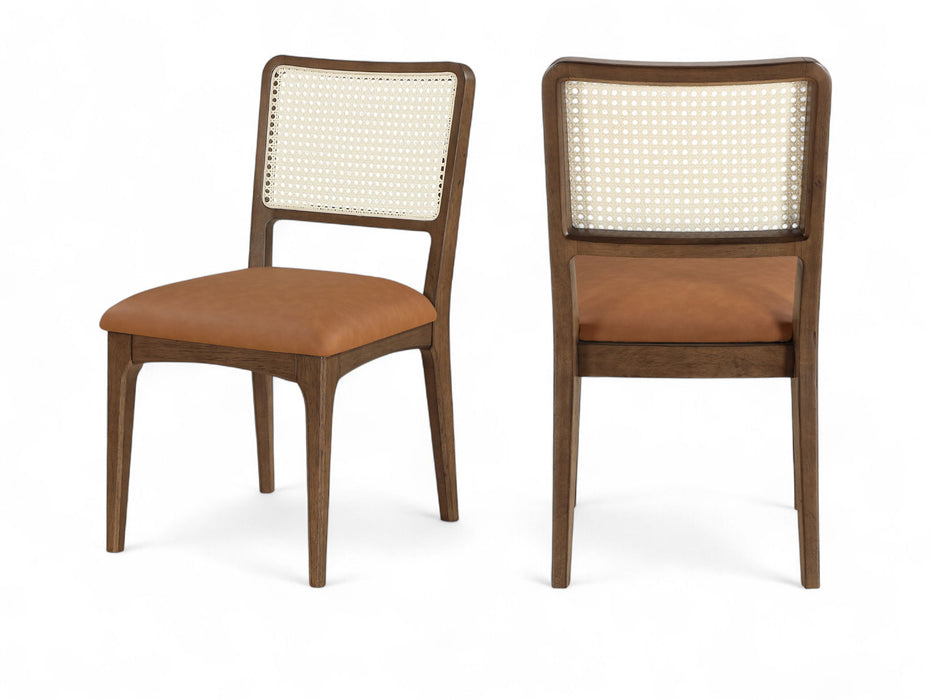 Atrium - Upholstered Seat Dining Chair With Brushed Brown Base (Set of 2) - Simple Home Plus