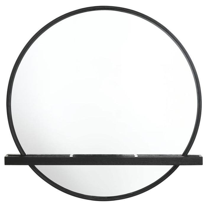 Arini - Round Vanity Wall Mirror With Shelf - Simple Home Plus