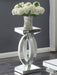 Amalia - Square Mirrored Acrylic Crystal Side End Table - Silver - Simple Home Plus