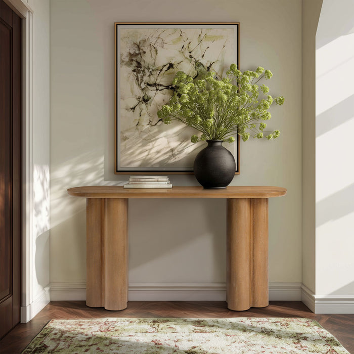 Benji - Oval Console Table - Natural