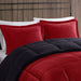 Alton - Down Alternative Comforter Set - Red / Black - Simple Home Plus