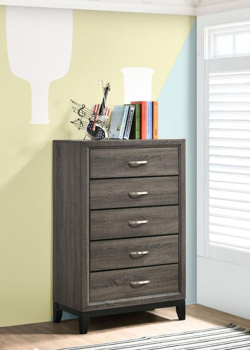 Watson - 5-Drawer Bedroom Chest - Gray Oak - Simple Home Plus