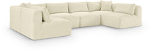 Shaggy - 6 Piece Modular U-Shaped Armless Sectional - Simple Home Plus