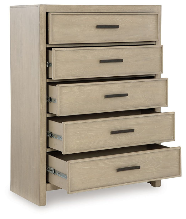 Calmoro - Five Drawer Chest - Gray - Simple Home Plus