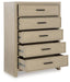 Calmoro - Five Drawer Chest - Gray - Simple Home Plus