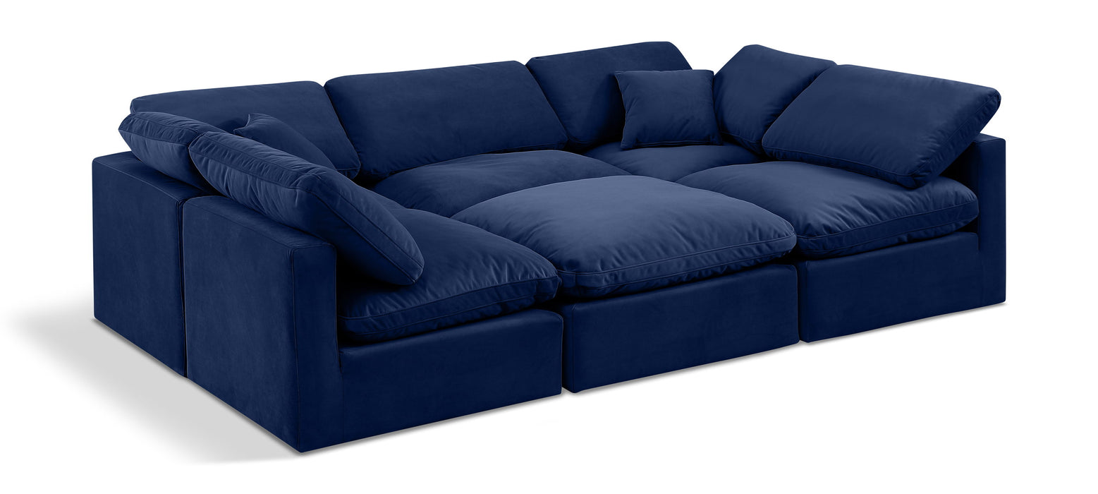 Indulge - Velvet 6 Piece Modular Sectional - Simple Home Plus
