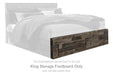 Derekson - King Storage Footboard - Multi Gray - Simple Home Plus