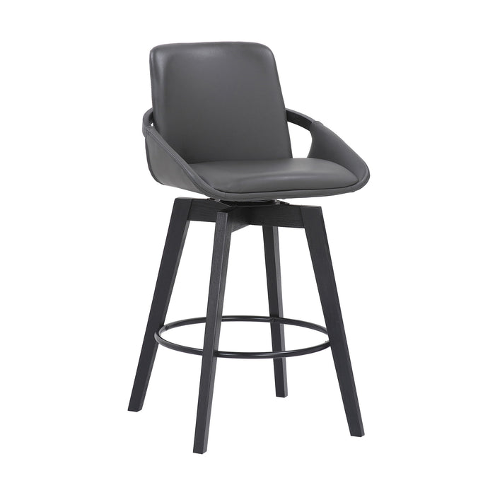 Baylor - Swivel Bar Stool With Black Frame - Simple Home Plus