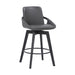 Baylor - Swivel Bar Stool With Black Frame - Simple Home Plus