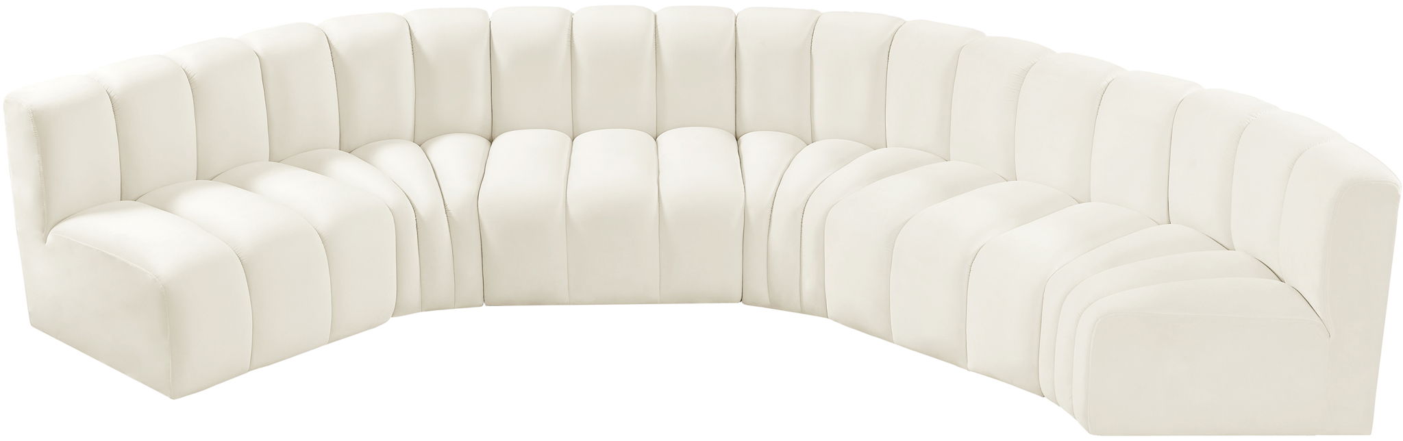 Arc - Velvet 6 Piece U-Shaped Modular Sofa - Simple Home Plus