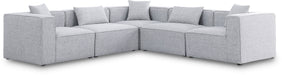 Cube - Linen 5 Piece Modular Corner Sectional - Simple Home Plus