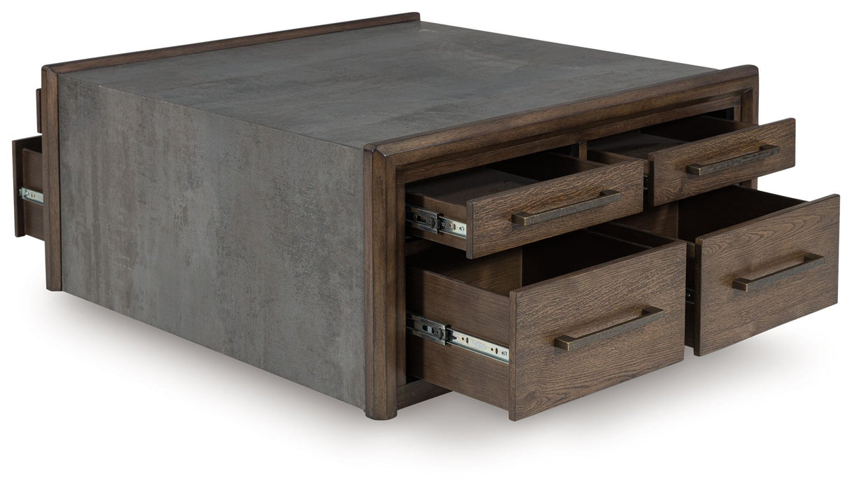 Kallenny - Brown / Gray - Square Cocktail Table - Simple Home Plus