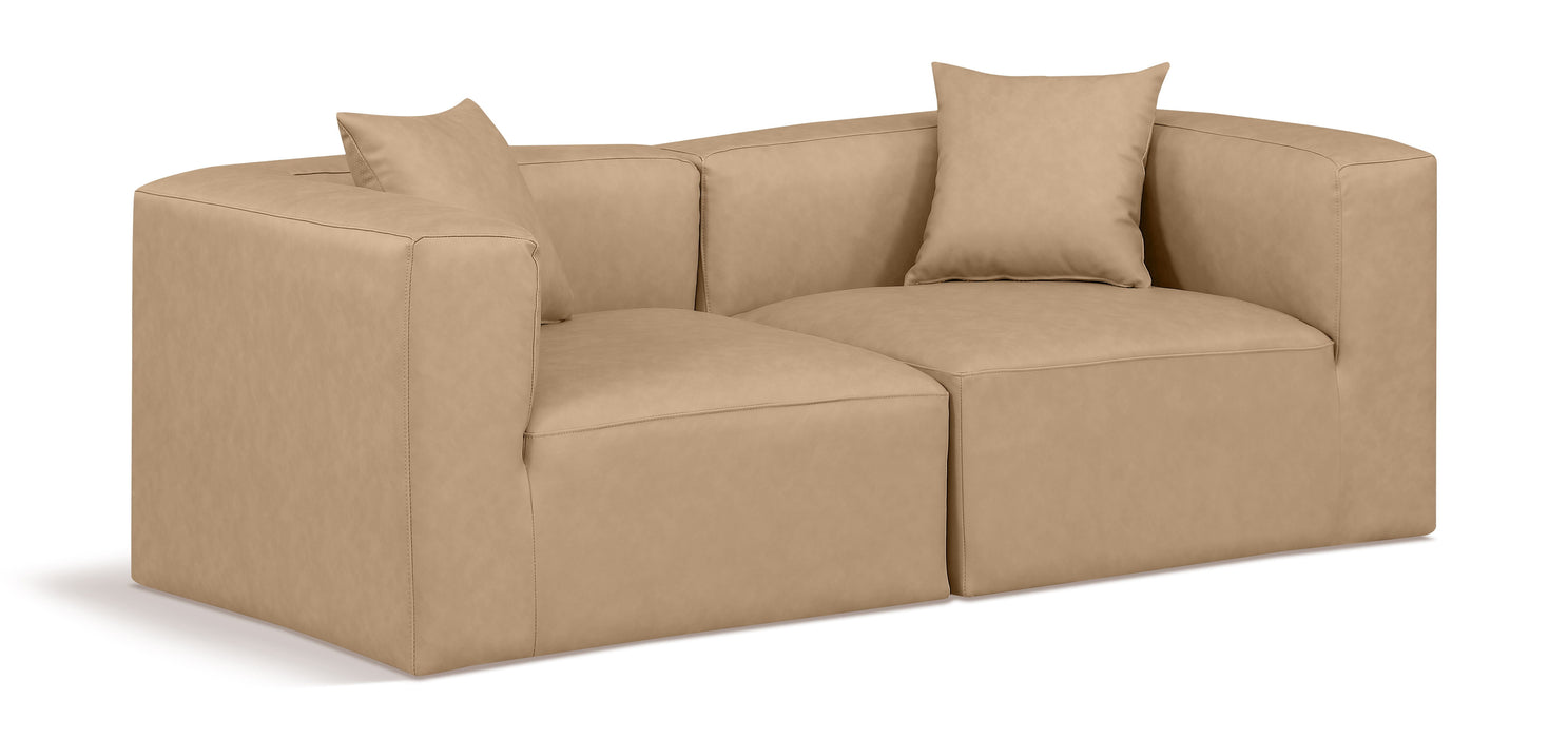 Cube - Modular 2 Seat Sofa - Tan - Simple Home Plus