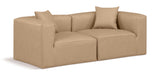 Cube - Modular 2 Seat Sofa - Tan - Simple Home Plus
