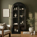 Corva - Solid Wood, Oak Veneer And Stainless Steel Storage Cabinet - Simple Home Plus