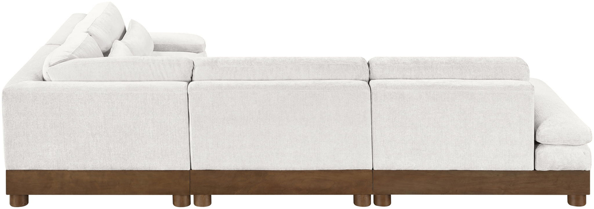 Turin - Chenille Fabric Upholstered Modular Sectional - Cream - Simple Home Plus