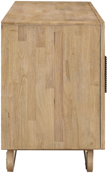 Sova - Solid Wood, Oak Veneer And Stainless Steel Sideboard/Buffet - Simple Home Plus