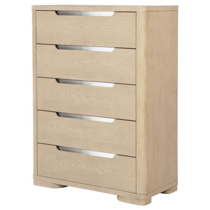 Ladera - 5-Drawer Bedroom Chest Of Drawers - Light Elm - Simple Home Plus