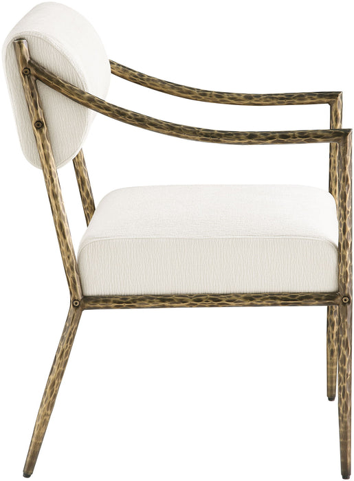 Bastille - Upholstered Dining Arm Chair (Set of 2) - Brass Frame - Simple Home Plus