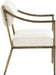 Bastille - Upholstered Dining Arm Chair (Set of 2) - Brass Frame - Simple Home Plus