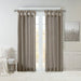 Emilia - 108" Twist Tab Lined Window Curtain - Pewter - Simple Home Plus